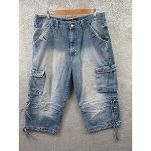 VINTAGE Koman Jean Jorts Shorts Mens 36 Denim Baggy Hip Hop Y2K 90s Skater
